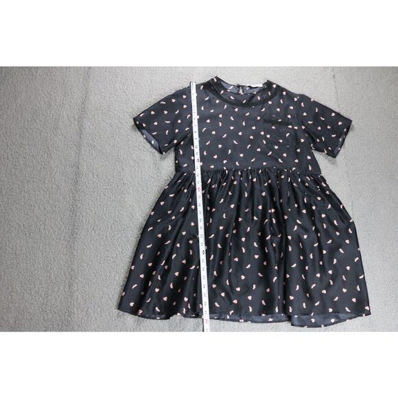 Vivetta Dress Womens M Multicolor Silk Heart Shoe Print Flared 40 Sheath Italy - Picture 6 of 11